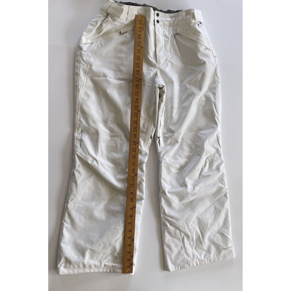 Eddie Bauer Women's WeatherEdge Plus Snow Ski Sledding Pants Size PL White Lined - Picture 3 of 16